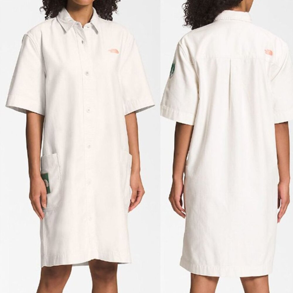 The North Face Women Valley Shirtdress, Size M, Gardenia White NF0A7ZYL